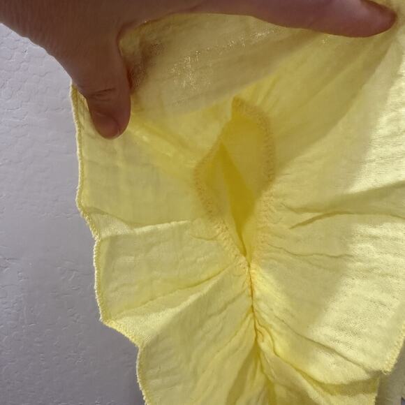 NWT Zara Yellow Ruffle Top - Picture 5 of 6